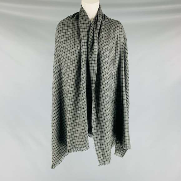 TOM FORD Other - TOM FORD Grey Black Checkered Woven Scarf